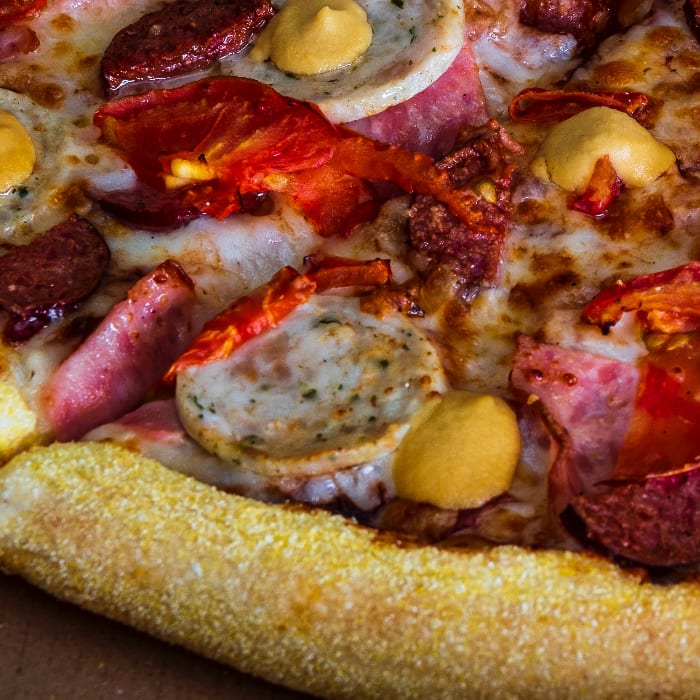 Sausage Pizza Slice.